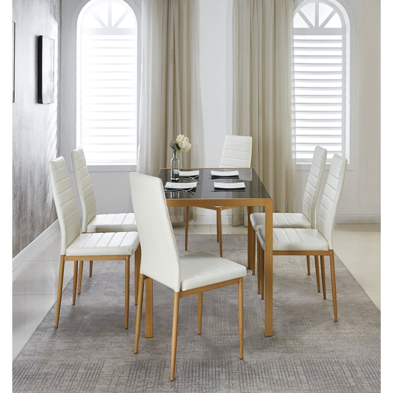 Orren Ellis Nahri 7 Piece Dining Set & Reviews Wayfair